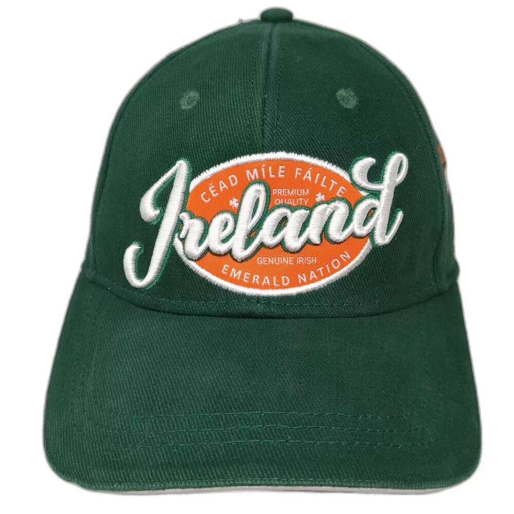 Traditional Craftwear Ireland Baseball Cap Green Orange 59cm Hat Embroidered